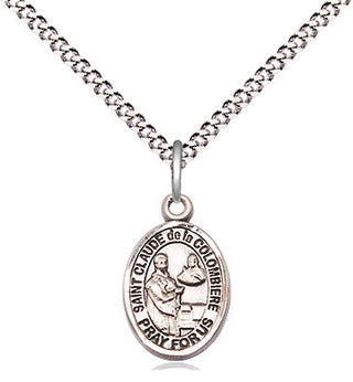 Pewter Saint Claude de la Colombiere Medal Religious and Catholic Jewelry Engraved Catholic Saint Jewelry