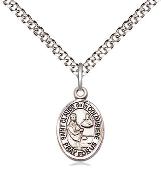 Sterling Silver Saint Claude de la Colombiere Medal Religious and Catholic Jewelry Engraved Catholic Saint Jewelry