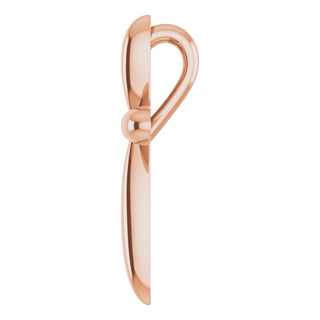 14K Rose 17x13 mm Cross 16-18" Necklace