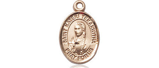 14kt Gold Saint Kateri Tekakwitha Medal Engraved Catholic Saint Jewelry