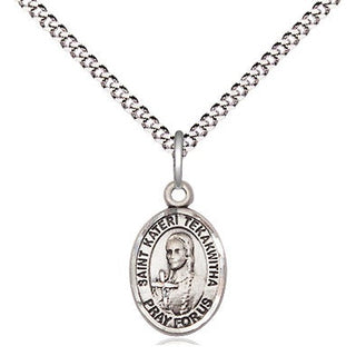 Pewter Saint Kateri Tekakwitha Medal Religious and Catholic Jewelry Engraved Catholic Saint Jewelry