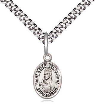 Sterling Silver Saint Kateri Tekakwitha Medal Religious and Catholic Jewelry Engraved Catholic Saint Jewelry