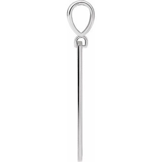 Sterling Silver 27.2x4 mm Blessed Bar Pendant