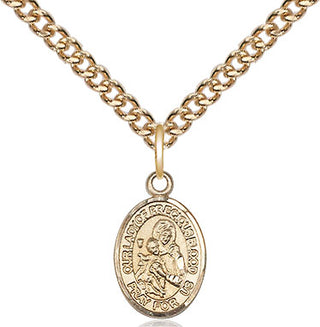 14kt Gold Filled Our Lady of the Precious Blood Medal Religious and Catholic Jewelry Engraved Catholic Saint Jewelry