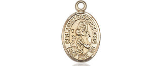 14kt Gold Our Lady of the Precious Blood Medal Engraved Catholic Saint Jewelry