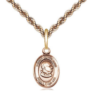 14kt Gold Saint John Xxiii Medal Engraved Catholic Saint Jewelry