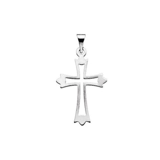 Platinum 24x18 mm Cross Pendant