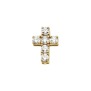 14K Yellow 1 CTW Natural Diamond Cross Pendant 