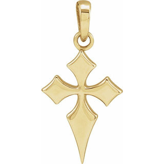 14K Yellow 18.3x9 mm Cross Pendant