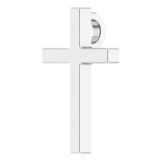 Platinum 12x7.6 mm Cross Pendant