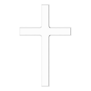 Platinum 12x7.6 mm Cross Pendant