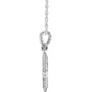 Platinum .04 CTW Natural Diamond Cross Rope 16-18" Necklace
