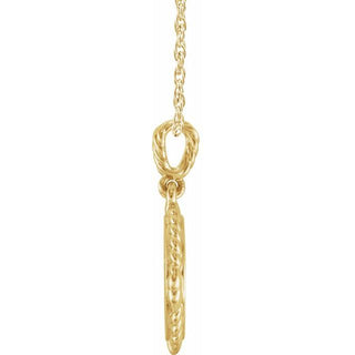14K Yellow .04 CTW Natural Diamond Cross Rope 16-18" Necklace