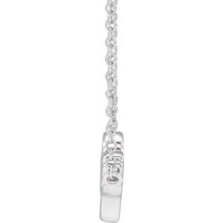 Platinum 23.1x7.37 mm Pray 18" Necklace