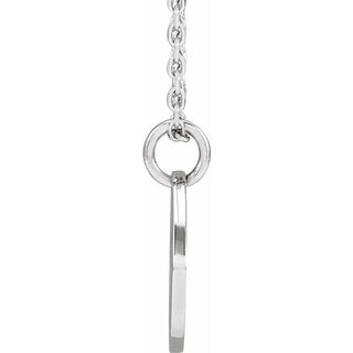 14K White 12.75x9.99 mm Pierced Cross 16-18" Necklace