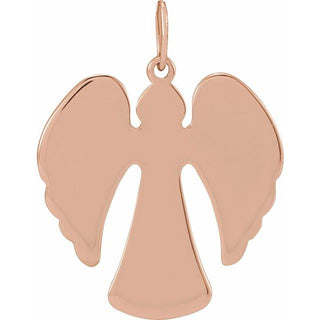 14K Rose 21.63x16.4 mm Angel Pendant