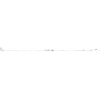 Platinum Lowercase Script Nana Bracelet