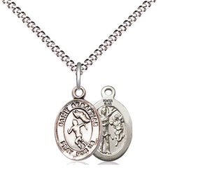 Pewter Saint Sebastian Track and Field Medal Religious and Catholic Jewelry