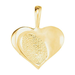 14K Yellow 15.7x13 mm Small Heartprint Pendant