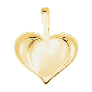 14K Yellow 15.7x13 mm Small Heartprint Pendant