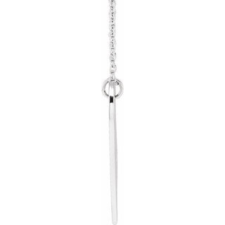 Platinum Evil Eye Heart 16-18" Necklace