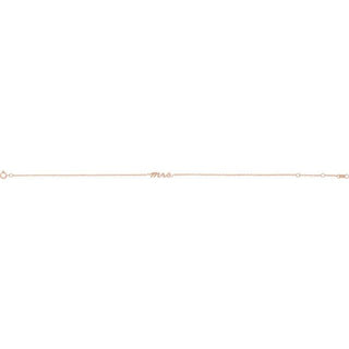 14K Rose Script Mrs 6 1/2-7 1/2" Bracelet