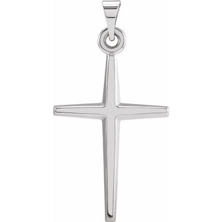 Platinum 27.8x15 mm Cross Pendant