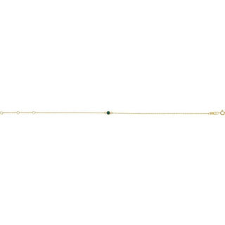 14K Yellow Lab-Grown Alexandrite Bezel-Set Solitaire 6 1/2-7 1/2" Bracelet