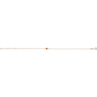 14K Rose Natural Citrine Bezel-Set Solitaire 6 1/2-7 1/2" Bracelet