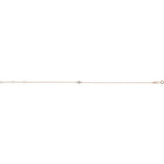 14K Rose 1/10 CT Natural Diamond 6 1/2-7 1/2" Bracelet