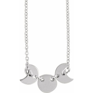 Platinum Triple Goddess 18" Necklace