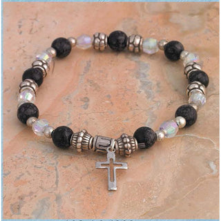 4-pack - The Cross in the Sky - Italian Stretch Bracelet with Prayer Card