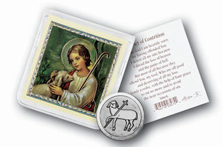 Penance Coin In Clear Folder with Prayer And Pic 10-Pack