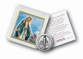 Miraculous Coin In Clear Folder with Pic and Prayer 10-Pack