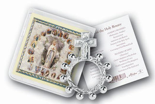 Rosary Coin In Clear Folder with Prayer and Pic 10-Pack