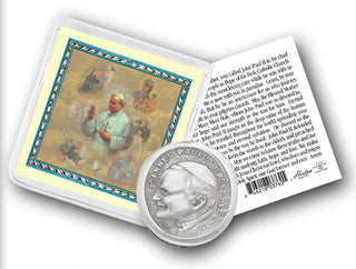 John Paul II Pocket Coin In Clear Folder with Prayer 10-Pack