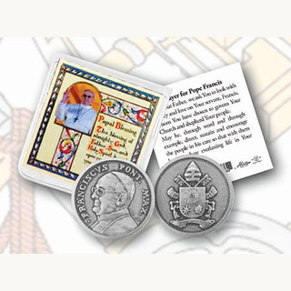 Pope Francis Coin In Clear Folder with Prayer 10-Pack