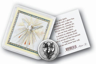 Holy Spirit Coin In Clear Foldr with Prayer and Pic 10-Pack