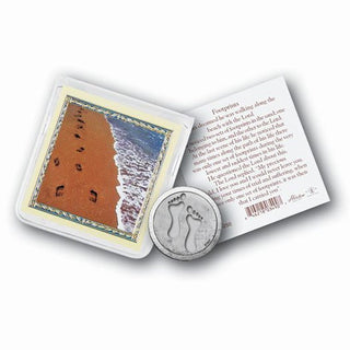 Footprints Coin In Case With Prayer 10-Pack