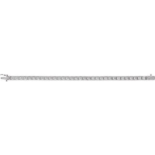 14K White 1/2 CTW Natural Diamond Line 7" Bracelet