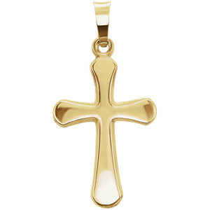 14K Gold 20x13.8 MM Cross Pendant