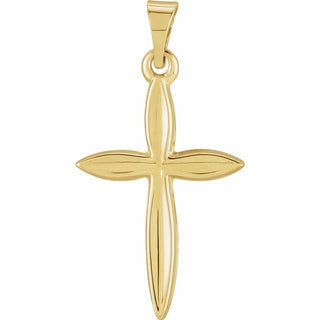 14K Yellow 18x13 mm Cross Pendant
