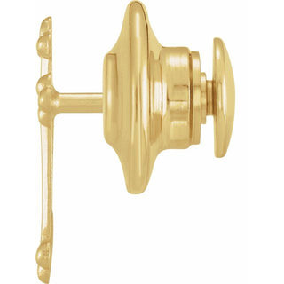 14K Yellow Cross Lapel Pin