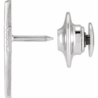Sterling Silver The Rugged Cross Lapel Pin