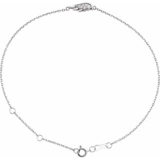 Platinum .015 CTW Natural Diamond Angel Wing 6 1/2-7 1/2" Bracelet