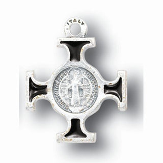 10-Pack - Silver/Brown St Benedict Cross