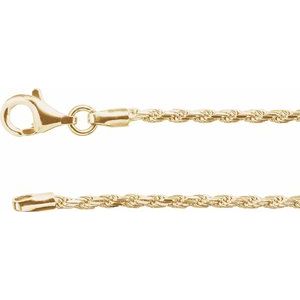 1.5 mm Diamond-Cut Rope Chain
