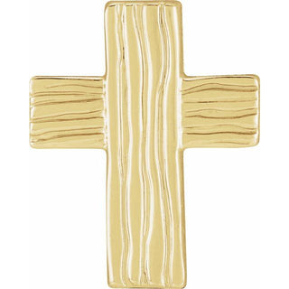 10K Yellow The Rugged Cross Lapel Pin