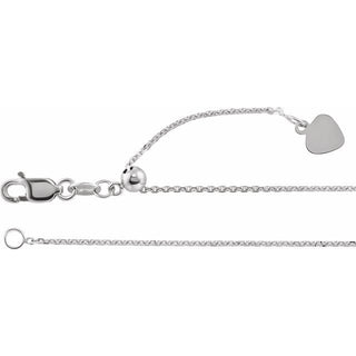 22 Inch Adjustable Cable Chain With Lobster Clasp 14K Yellow Gold