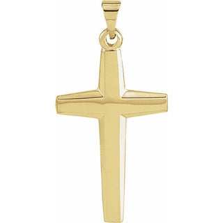 18K Yellow Cross Pendant 